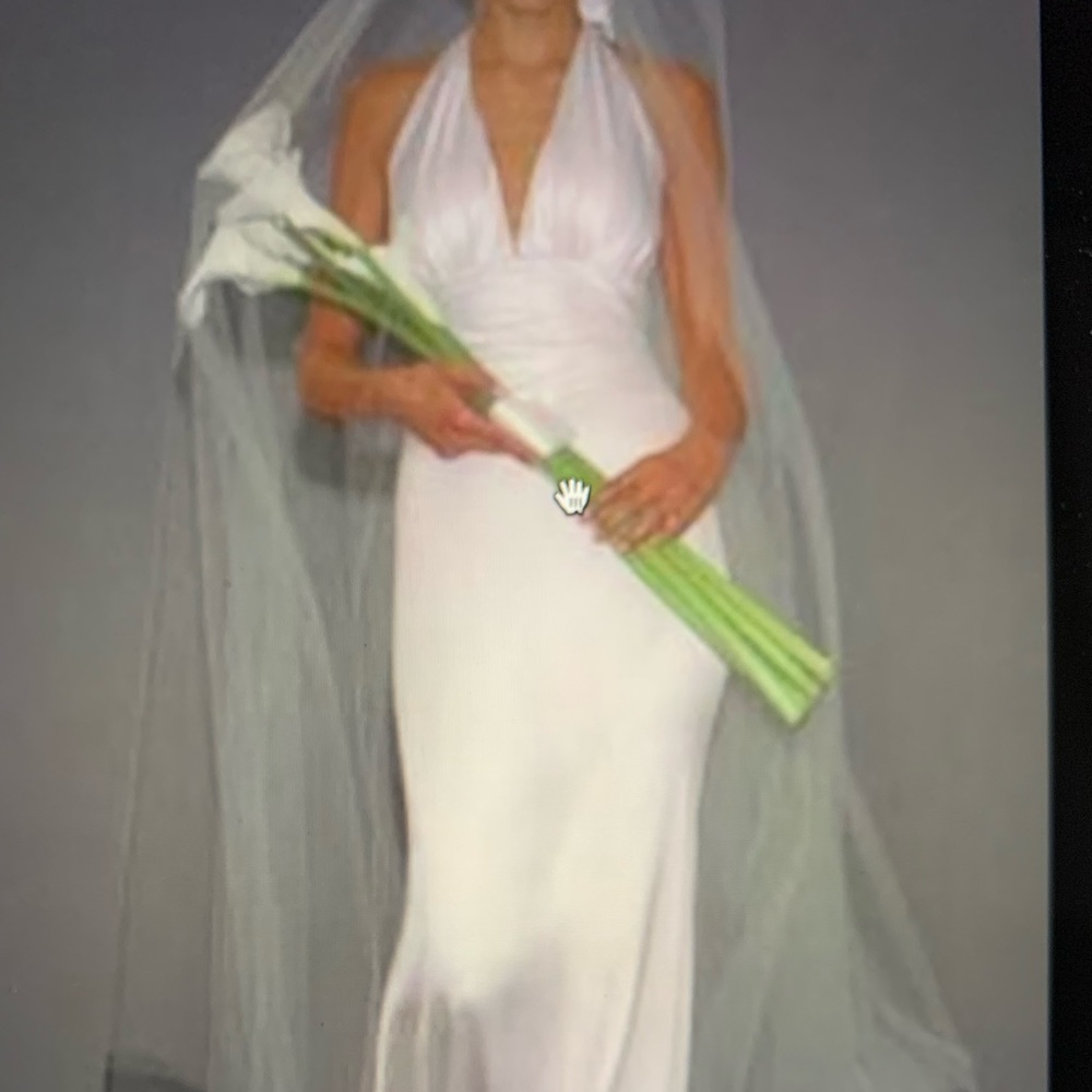 Designer Romona Keveza Silk Ivory Wedding Dress